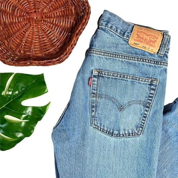 Vintage 90s Levi’s 550 Relaxed Denim Loose Fit Baggy Jeans Size 18 Regular Kids - Picture 16 of 16